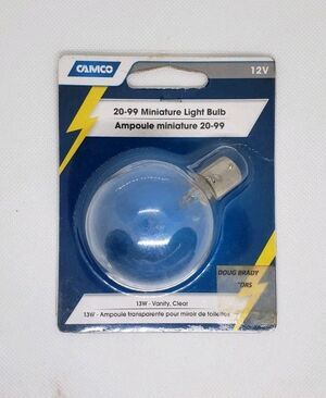 Camco 20 - 99 Miniature Light Bulb 12V Clear New And Sealed In A Box 54709......